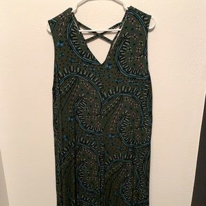 Green midi dress, 1X